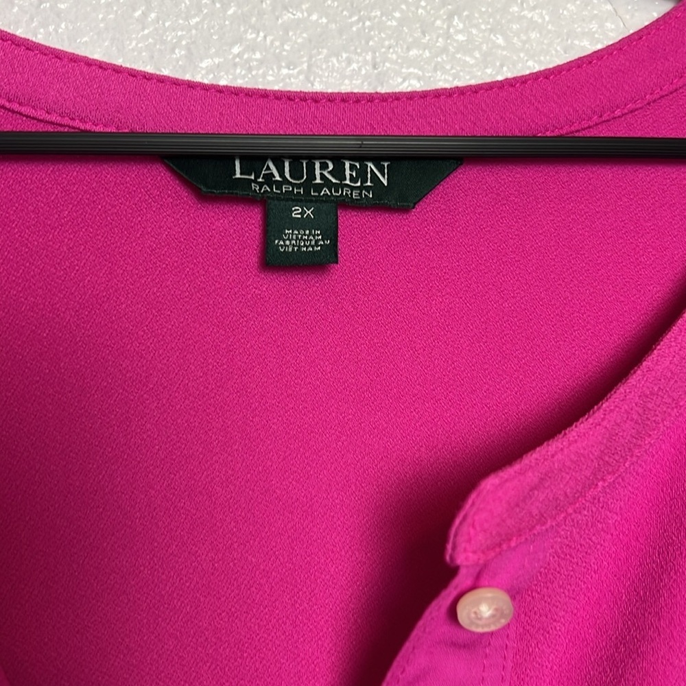 Lauren Ralph Lauren Tunic Fuchsia 3/4 Sleeve
Size 2X - Picture 5 of 9